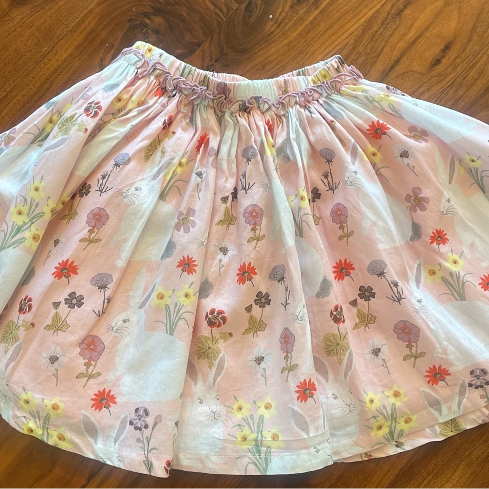 Pink Chicken Gianna Skirt. Bunny Friends